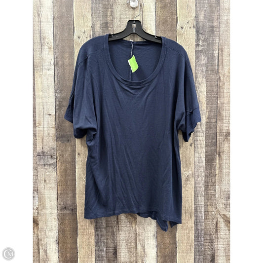 Top Short Sleeve By Cme In Blue, Size: 1x