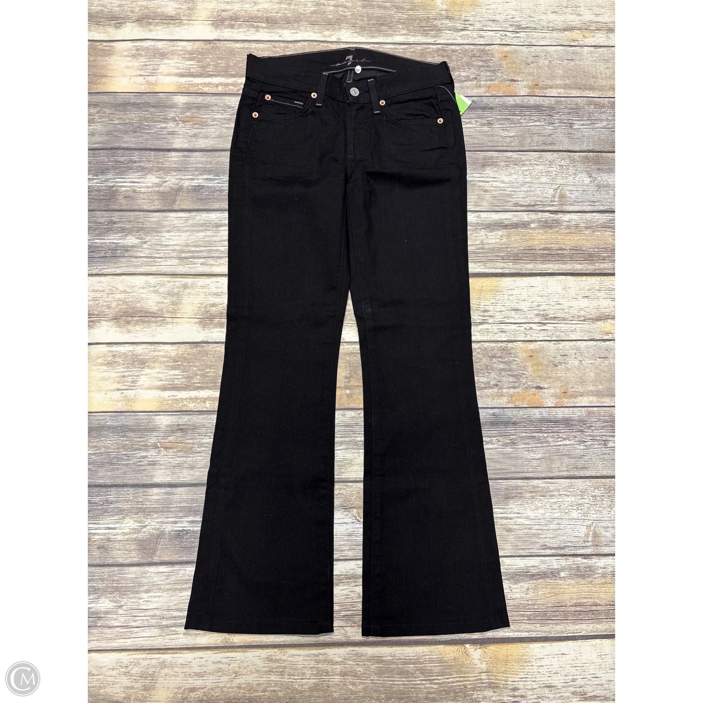 Jeans Straight By 7 For All Mankind In Black, Size: 0