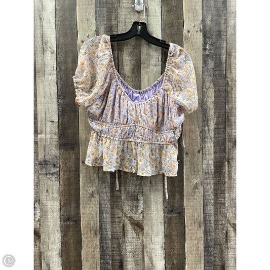 Top Short Sleeve By Arula In Purple, Size: Xl