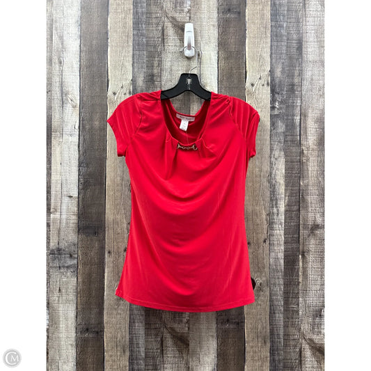 Top Short Sleeve By White House Black Market In Red, Size: Xs