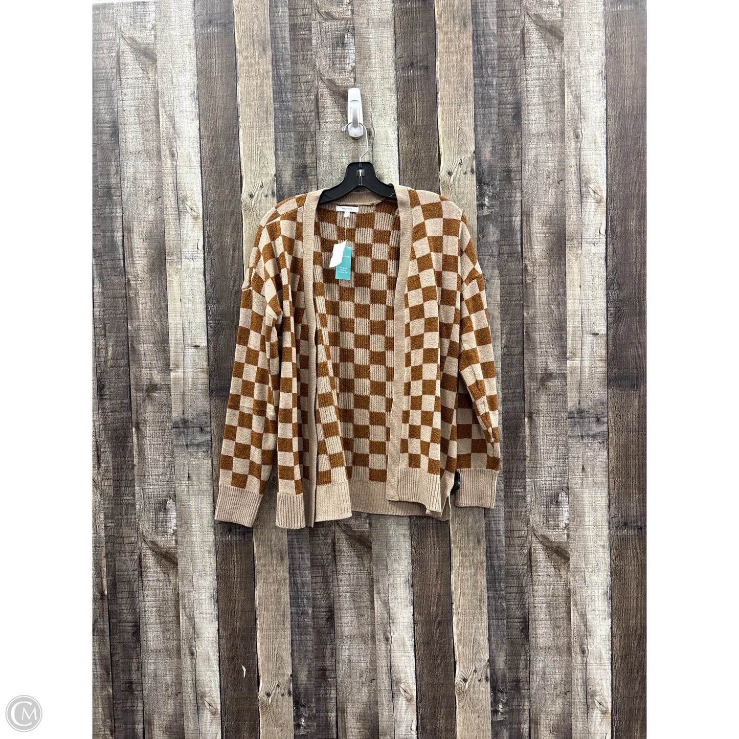 Sweater Cardigan By Maurices In Checkered Pattern, Size: S