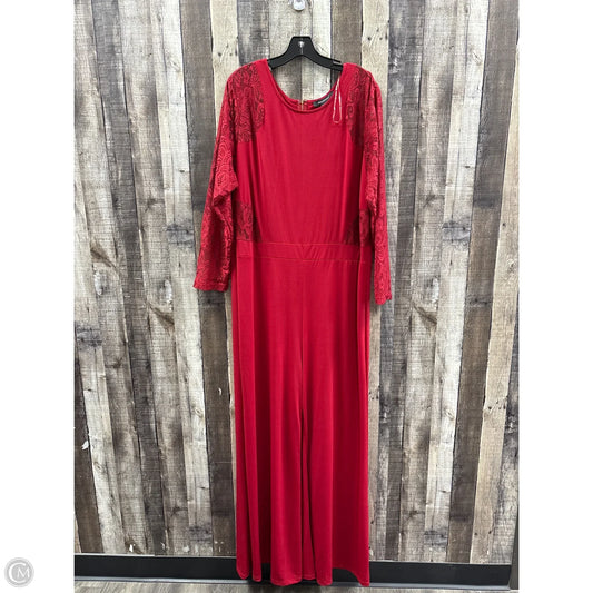 Jumpsuit By Ashley Stewart In Red, Size: 3x