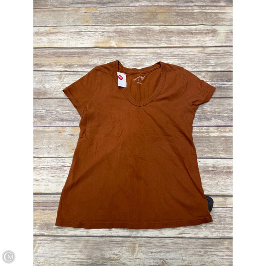 Top Short Sleeve By Universal Thread In Brown, Size: Xs