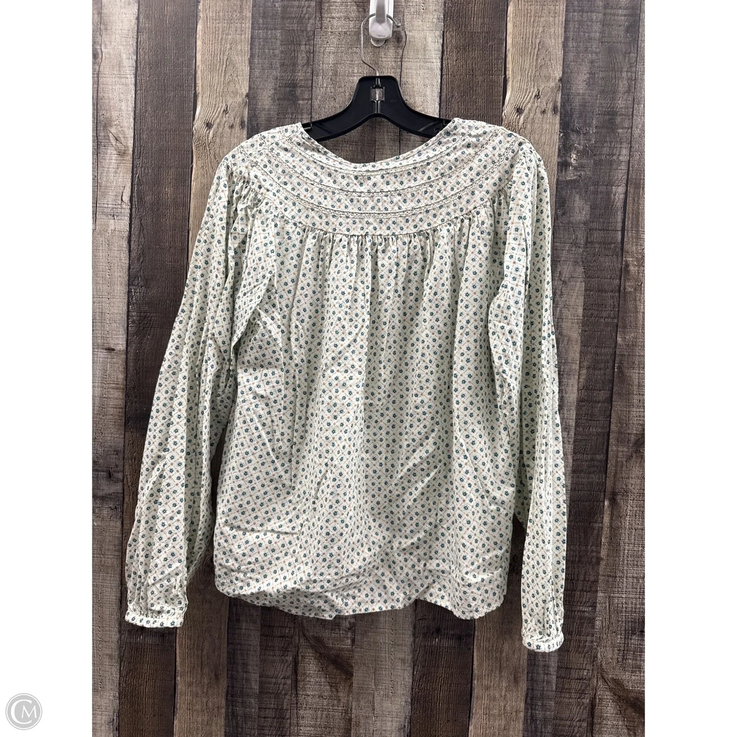 Top Long Sleeve By Universal Thread In Floral Print, Size: M