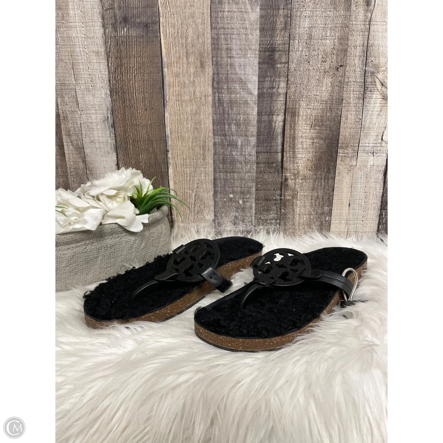 Sandals Designer By Tory Burch In Black, Size: 10