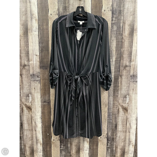 Dress Casual Midi By Cato In Black & White, Size: L