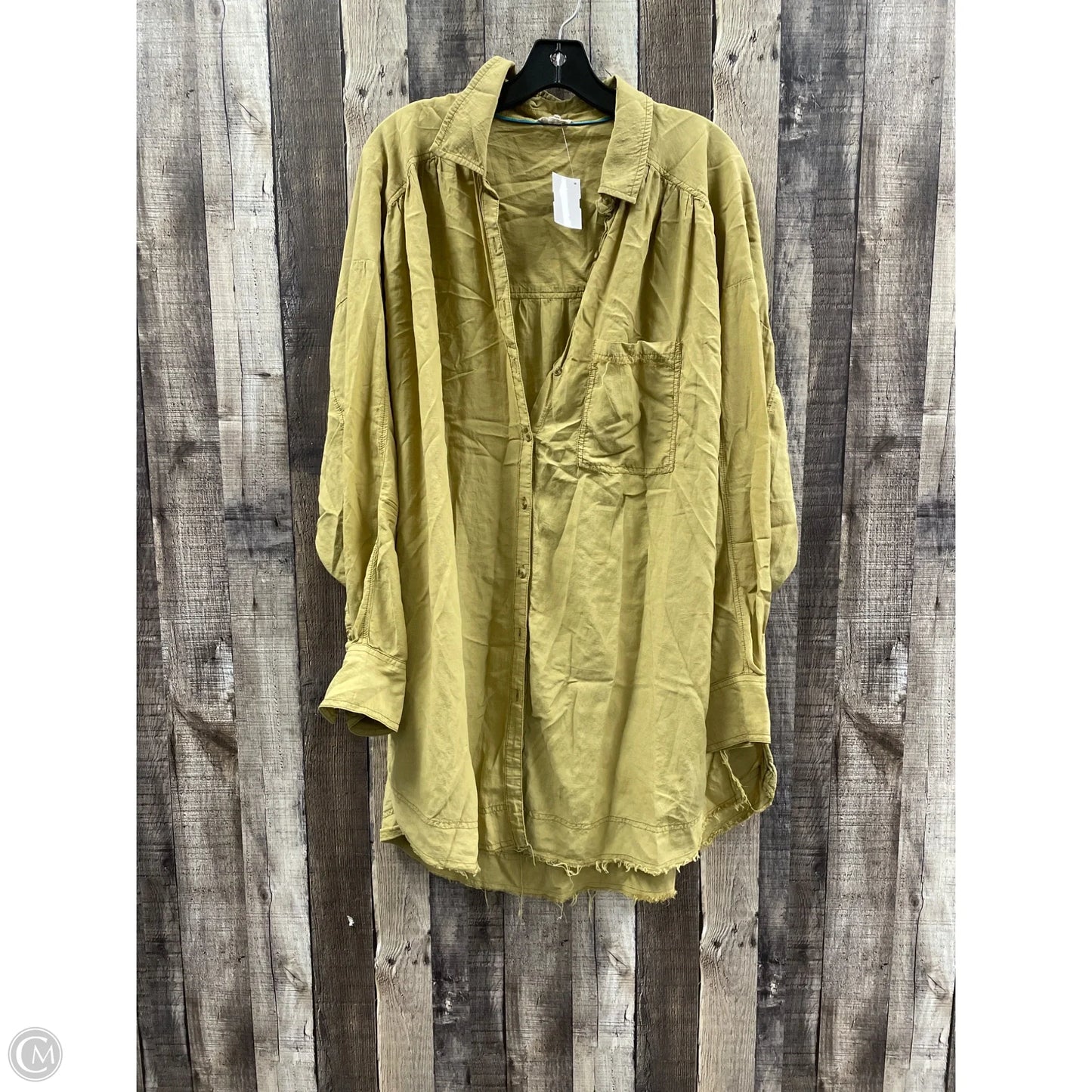 Tunic Long Sleeve By Pilcro In Tan, Size: 1x