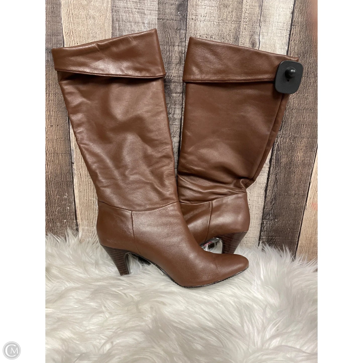 Boots Knee Heels By Alfani In Brown, Size: 7