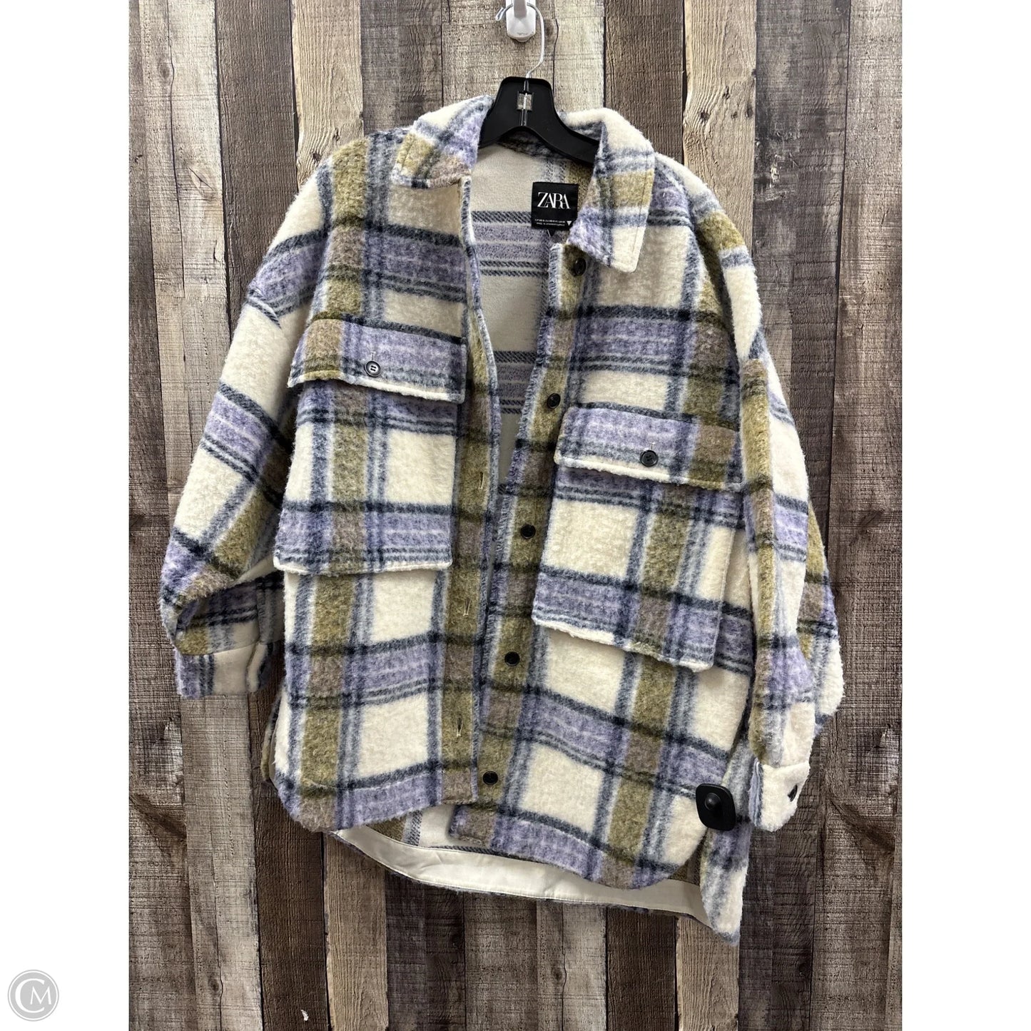 Jacket Shirt By Zara In Multi-colored, Size: Xs