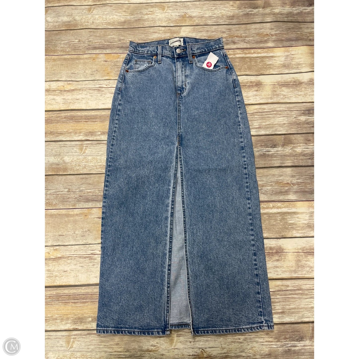 Skirt Maxi By Universal Thread In Blue Denim, Size: 2