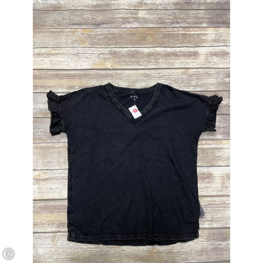 Top Short Sleeve By Wonderly In Black, Size: S
