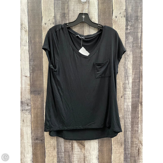 Top Short Sleeve By Cable And Gauge In Black, Size: L