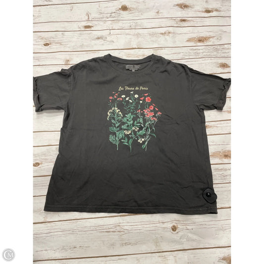 Top Short Sleeve By C And C In Grey, Size: L