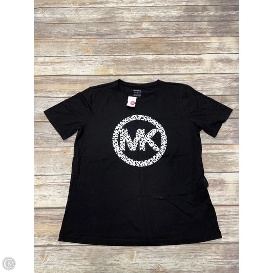 Top Short Sleeve Designer By Michael Kors In Black & White, Size: M