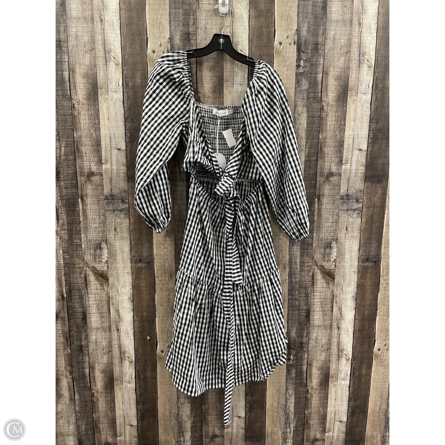 Dress Casual Midi By Cme In Black & White, Size: M