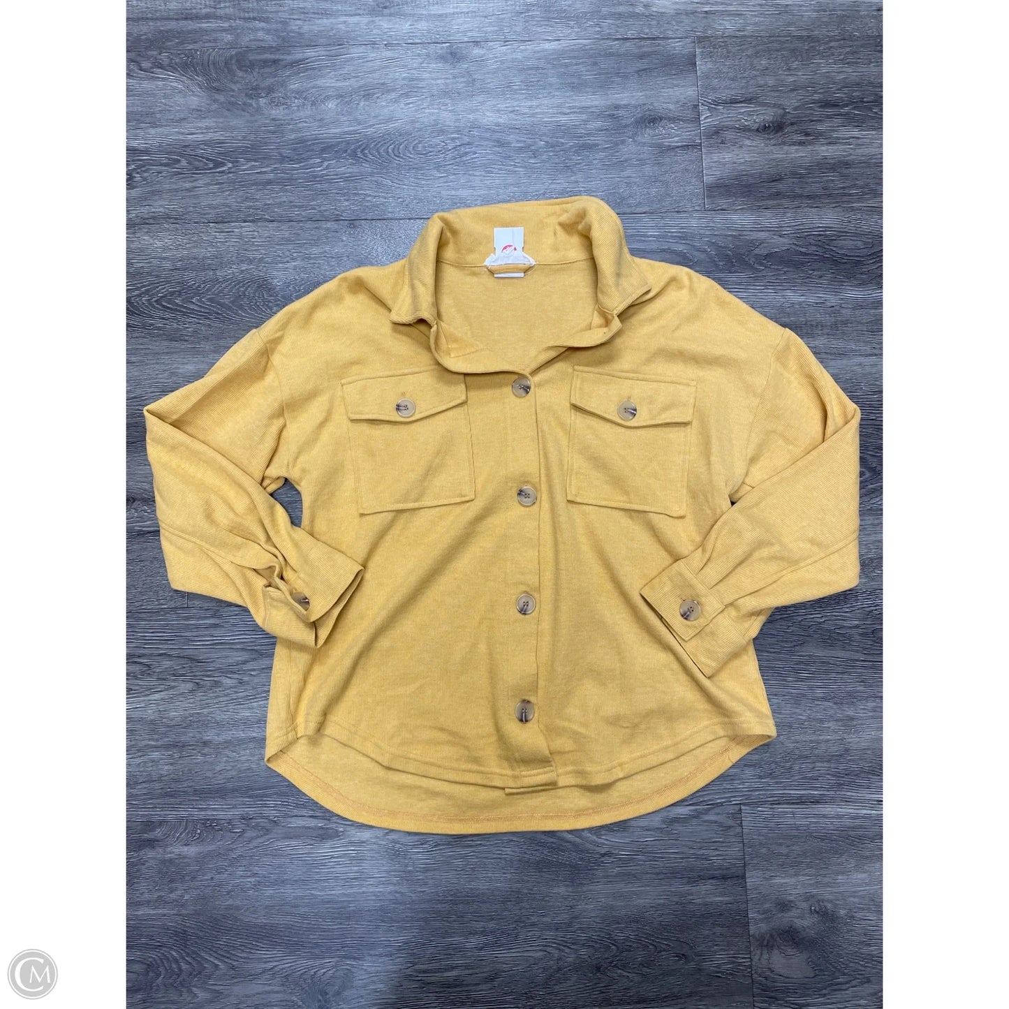 Top Long Sleeve By Hippie Rose In Gold, Size: M