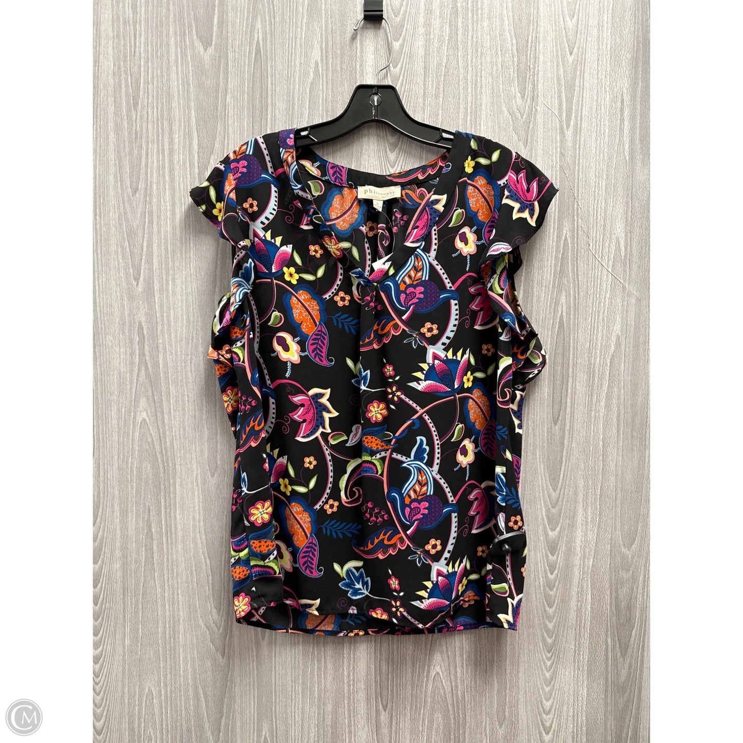 Top Short Sleeve By Philosophy In Multi-colored, Size: L