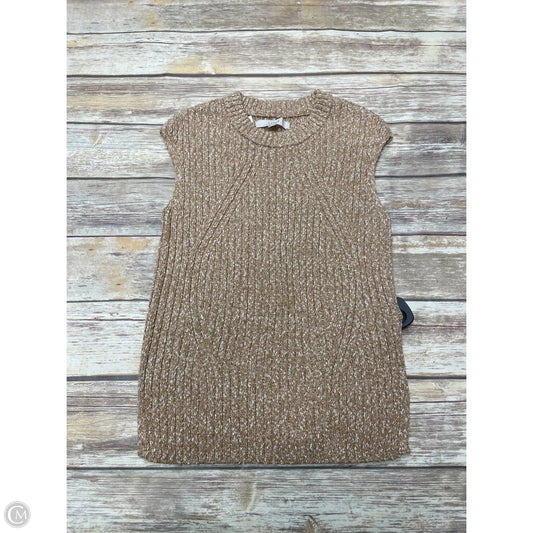 Top Sleeveless By Loft In Tan, Size: Xs