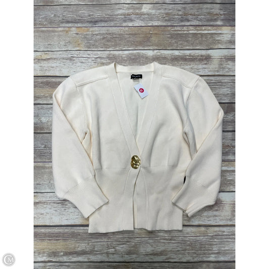 Sweater Cardigan By Cme In Ivory, Size: L