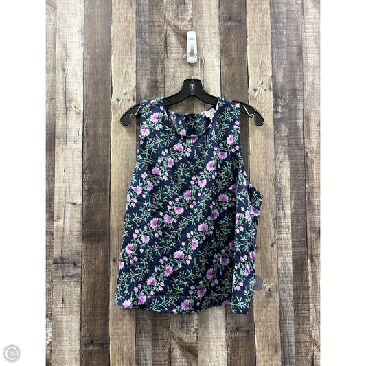 Top Sleeveless By J. Crew In Floral Print, Size: Xl