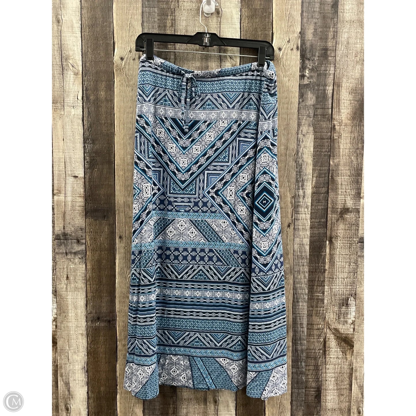 Skirt Midi By J. Jill In Blue & White, Size: Xl