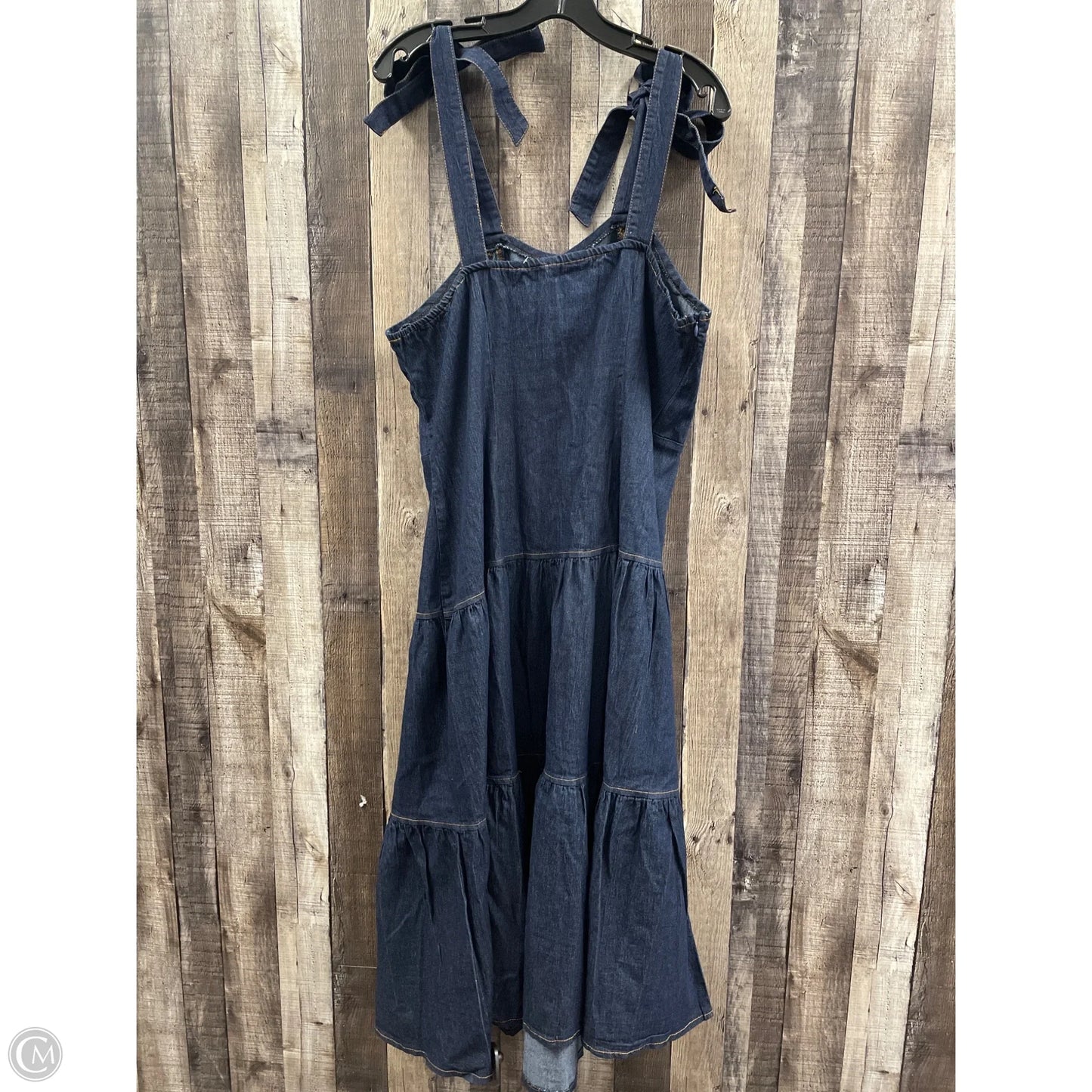 Dress Casual Midi By Cmf In Blue Denim, Size: 1x