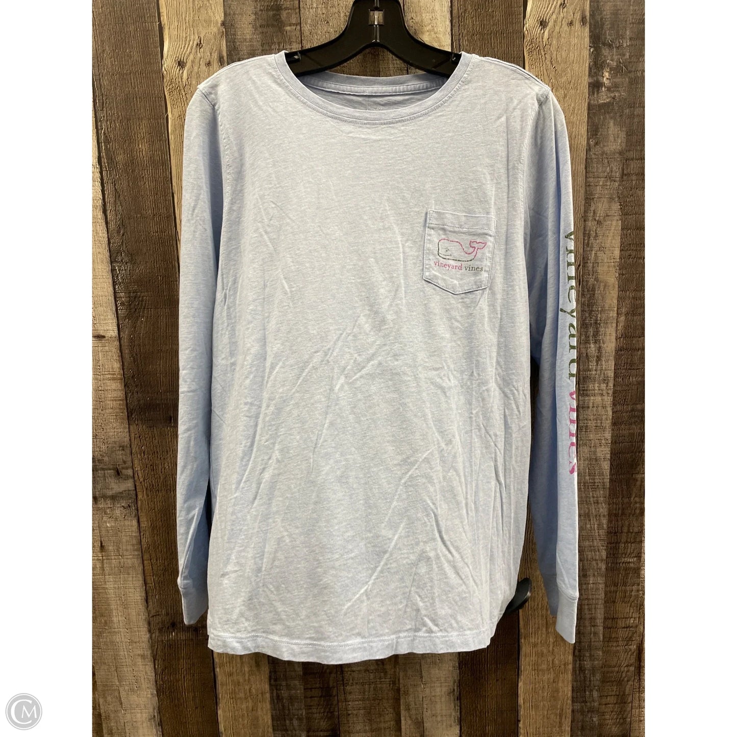 Top Long Sleeve Basic By Vineyard Vines In Blue, Size: M