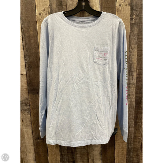 Top Long Sleeve Basic By Vineyard Vines In Blue, Size: M
