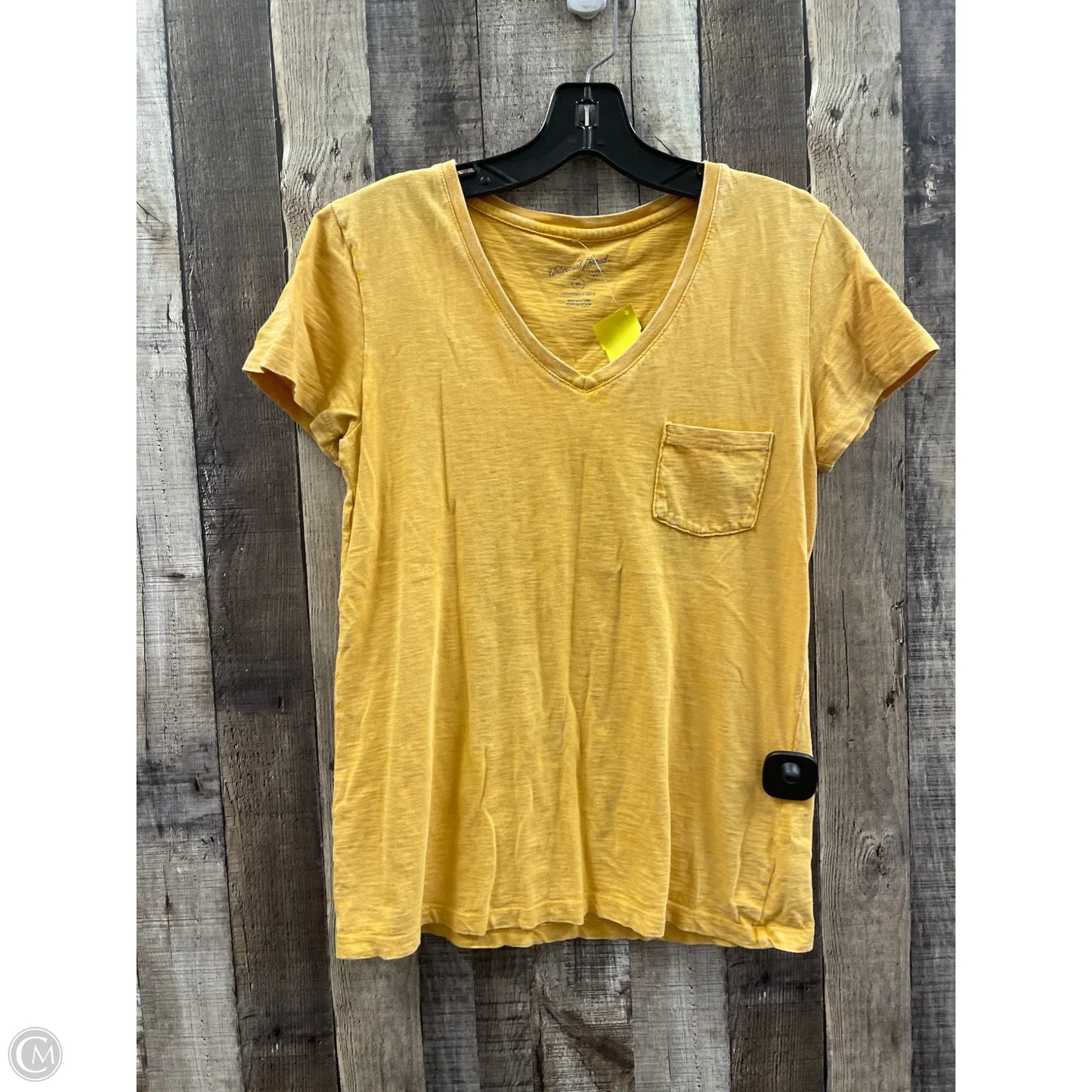 Top Short Sleeve By Universal Thread In Gold, Size: Xs