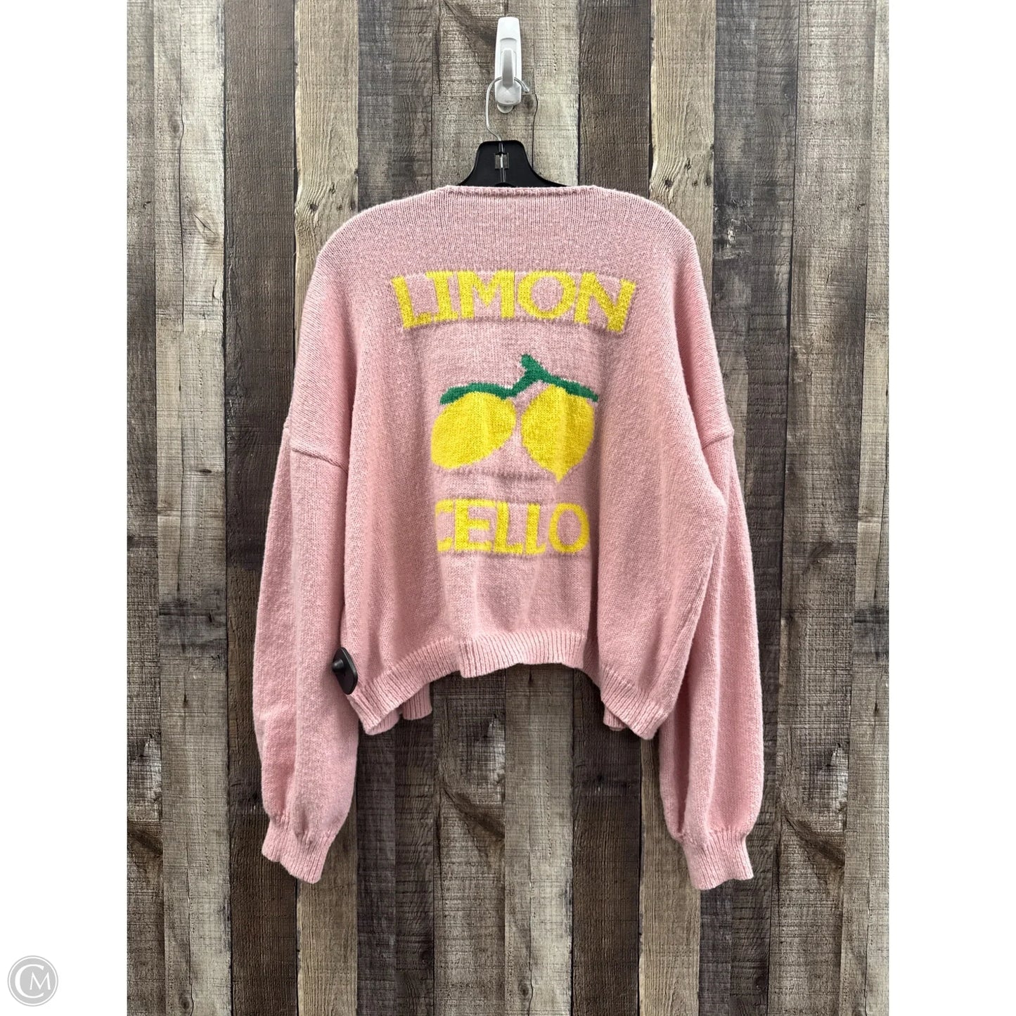 Sweater Cardigan By Cmf In Pink, Size: Xl