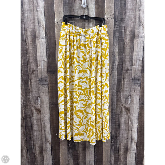 Skirt Maxi By Madewell In Gold & White, Size: L