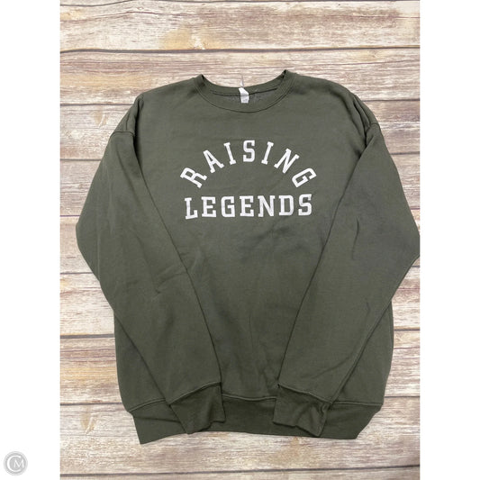 Sweatshirt Crewneck By Bella + Canvas In Green, Size: M
