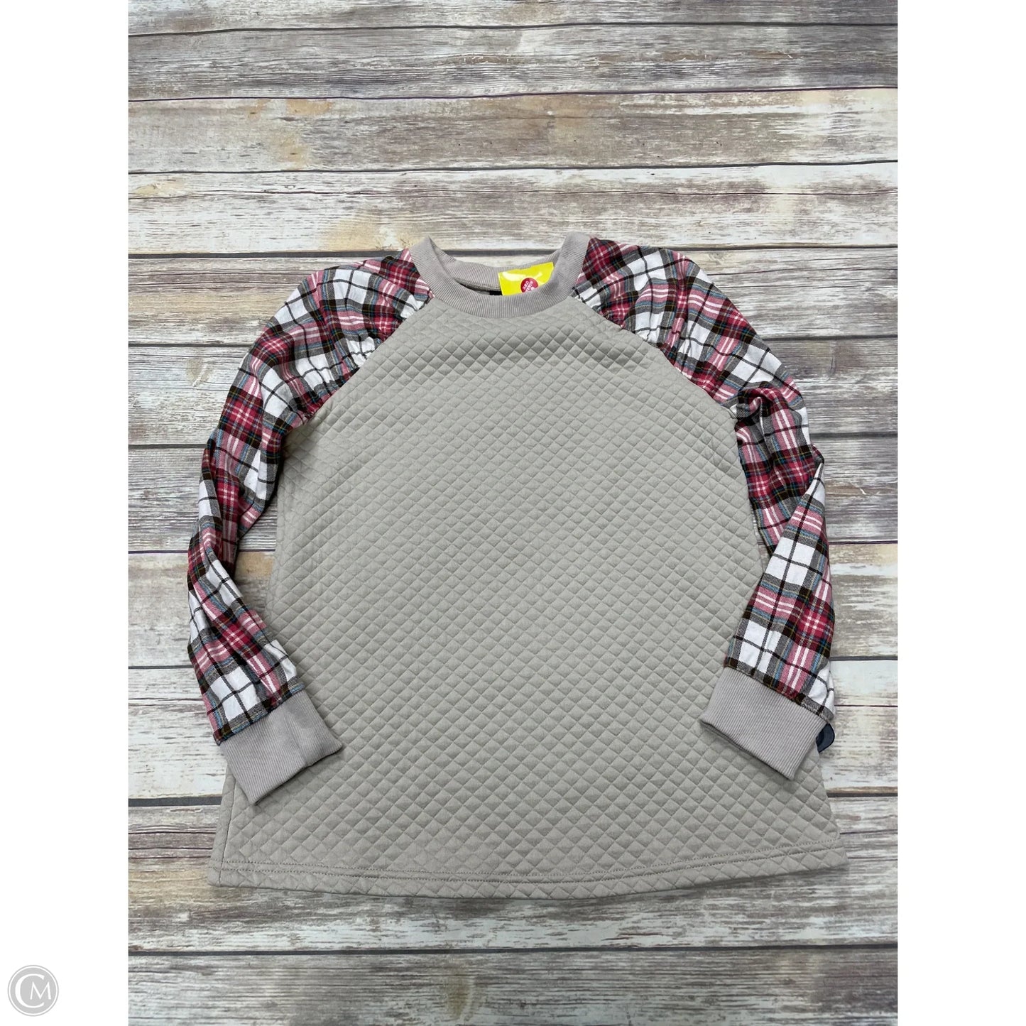 Top Long Sleeve By Shein In Tan, Size: S