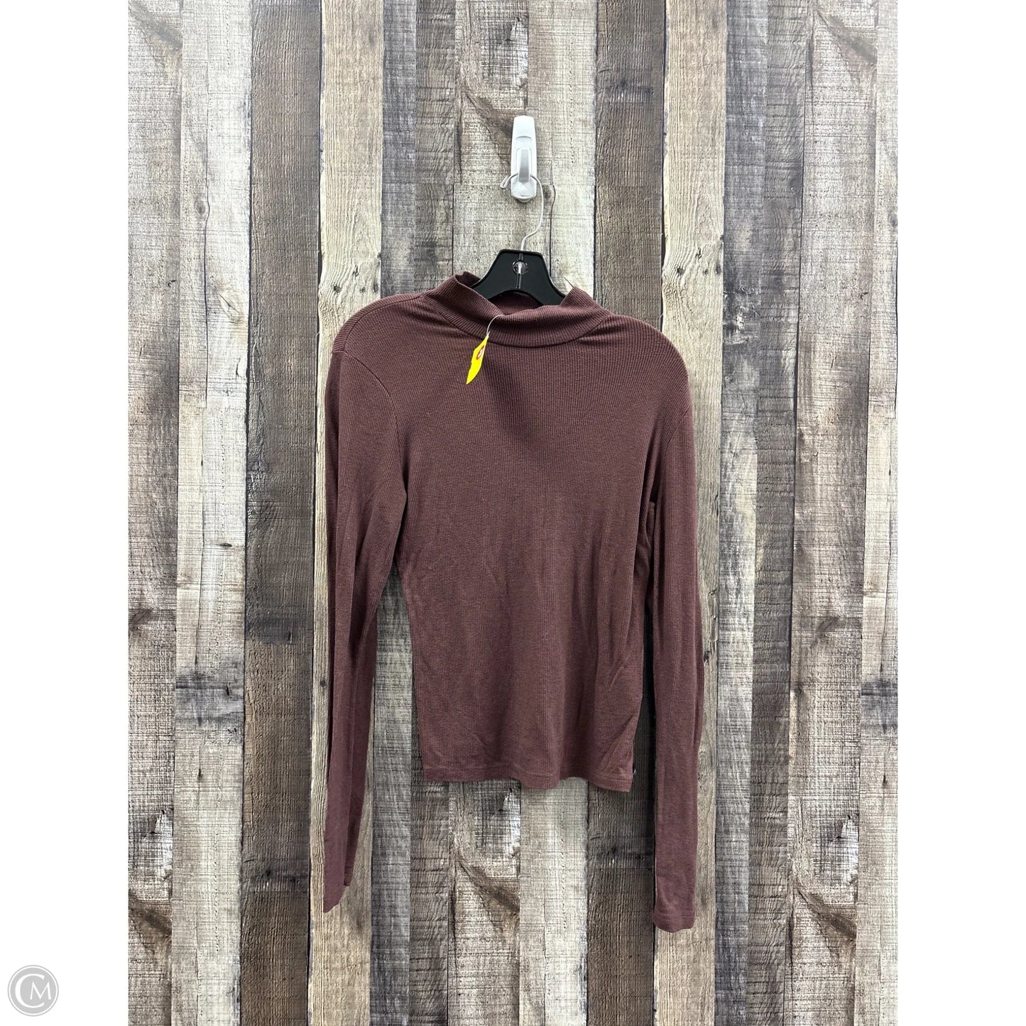 Top Long Sleeve By Abercrombie And Fitch In Brown, Size: L