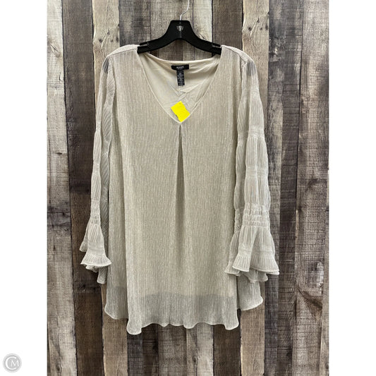 Top Long Sleeve By Alfani In Gold, Size: 2x