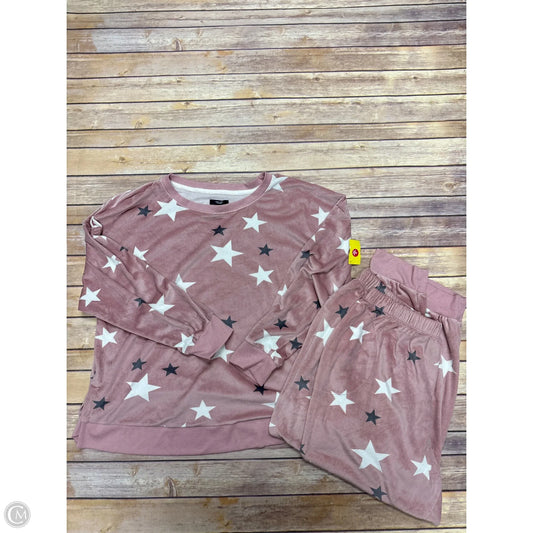 Pants Set 2pc By Simply Vera In Pink, Size: Xxl