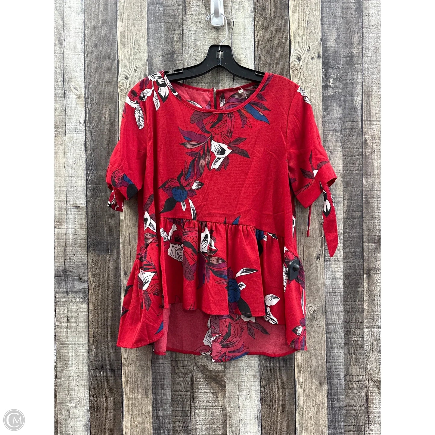 Top Short Sleeve By Cmf In Red, Size: M