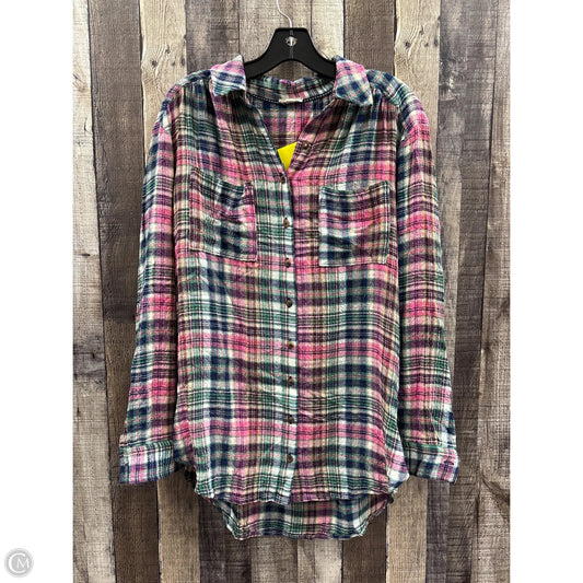 Top Long Sleeve By Pilcro In Plaid Pattern, Size: S