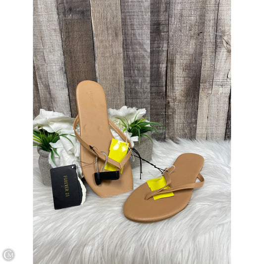 Sandals Flats By Forever 21 In Tan, Size: 7