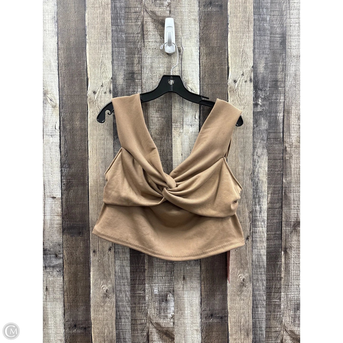 Top Short Sleeve By Shein In Tan, Size: 3x