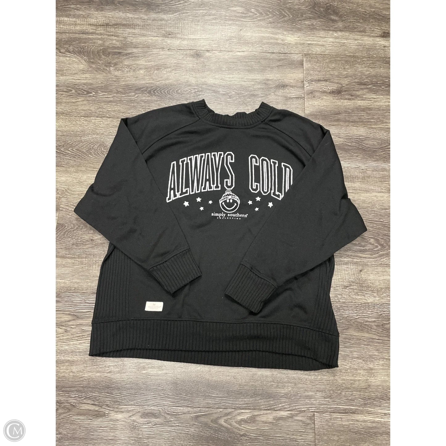 Top Long Sleeve By Simply Southern In Black, Size: M