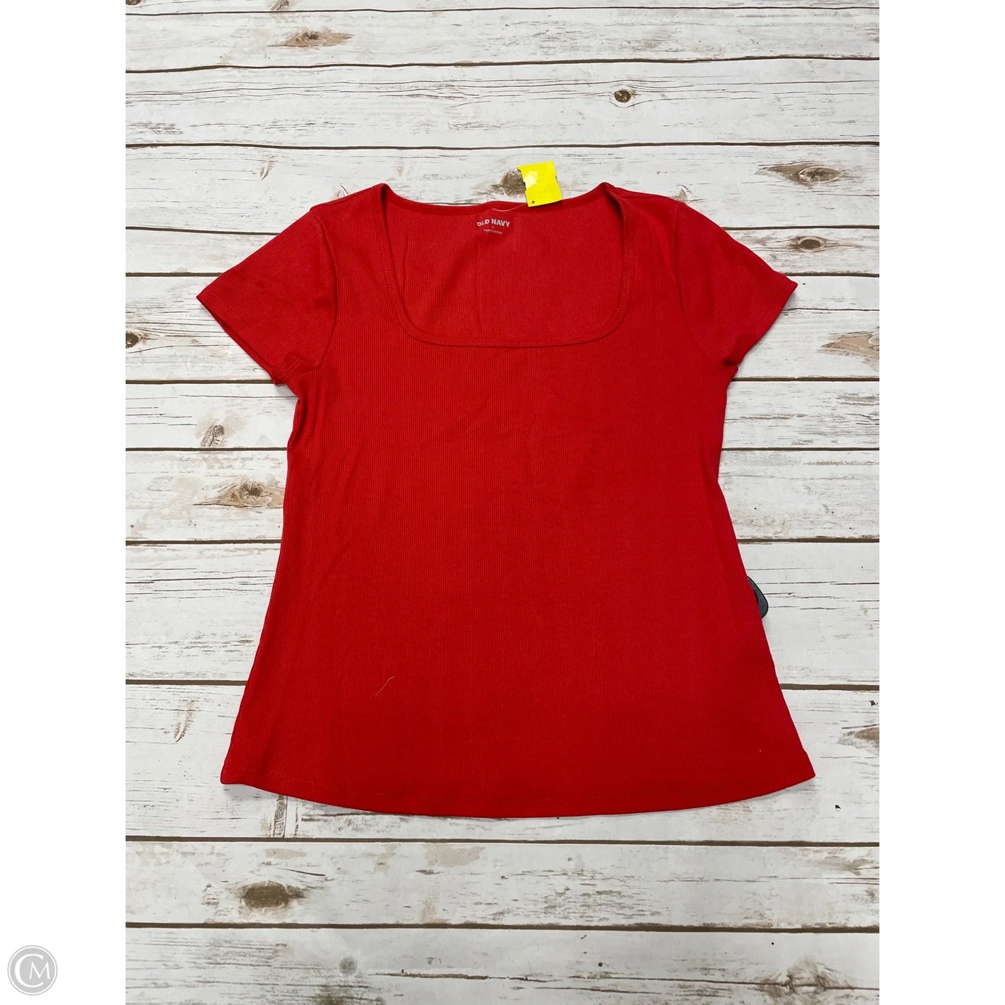 Top Short Sleeve Basic By Old Navy In Red, Size: L
