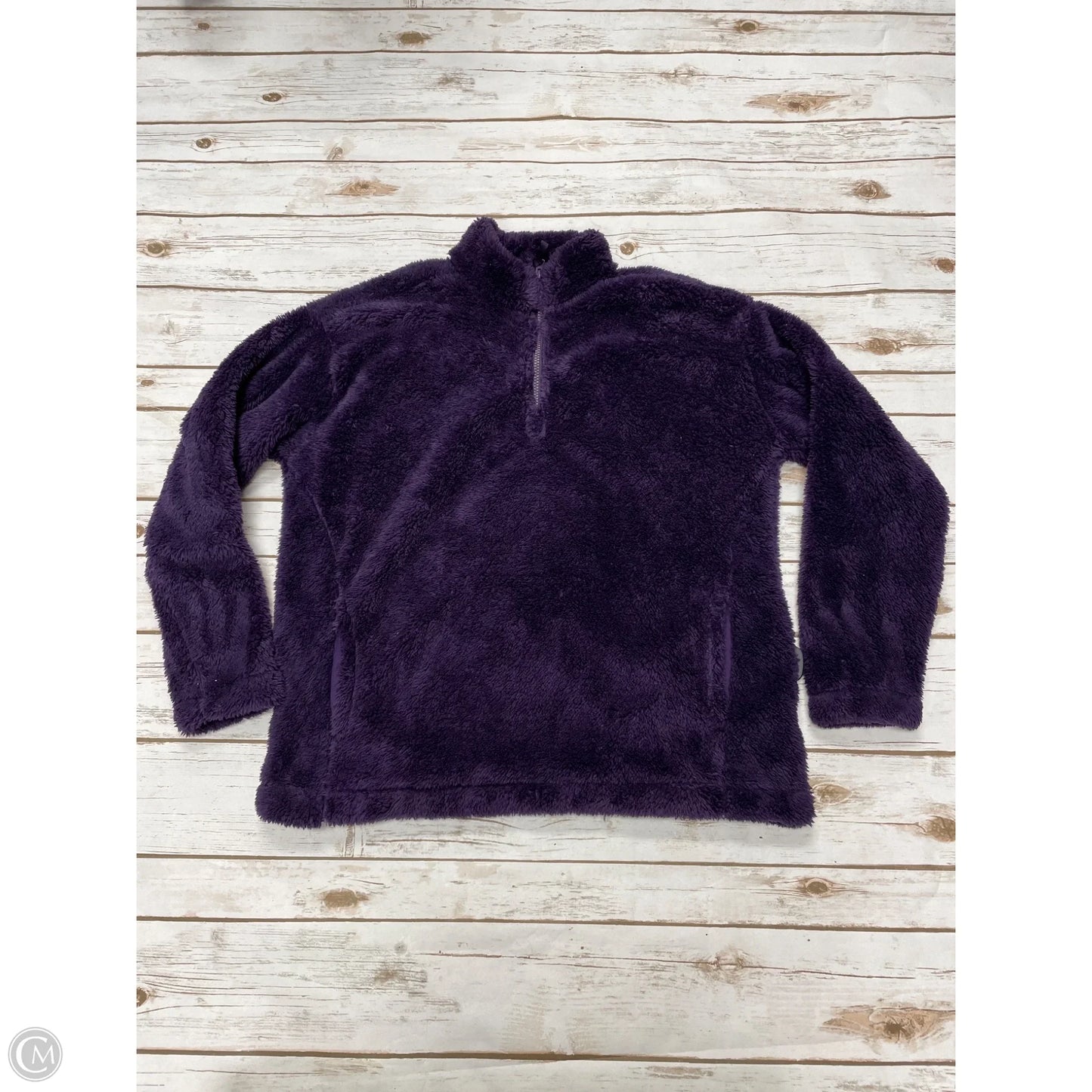Jacket Fleece By Lands End In Purple, Size: S