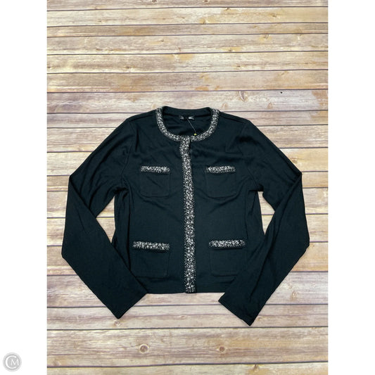 Cardigan By J. Crew In Black & Silver, Size: L