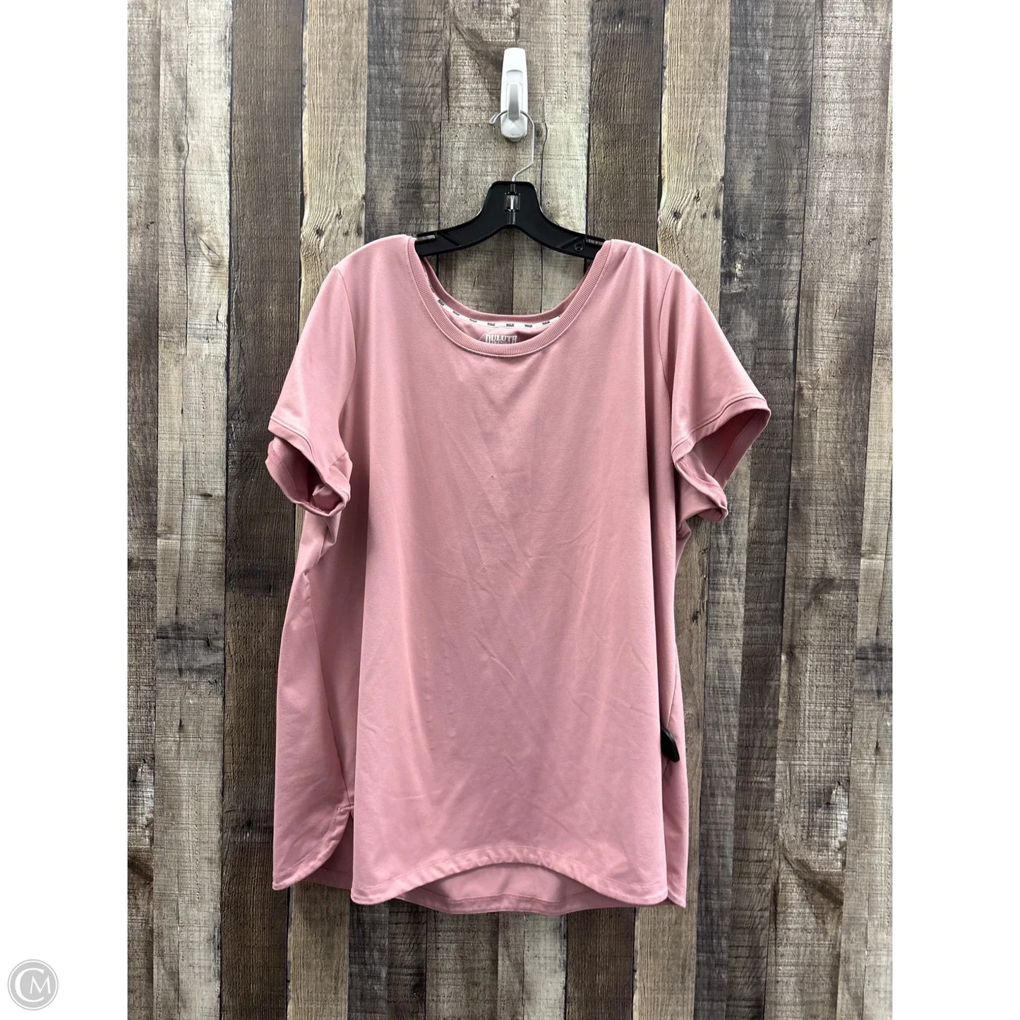 Athletic Top Short Sleeve By Duluth Trading In Pink, Size: 2x