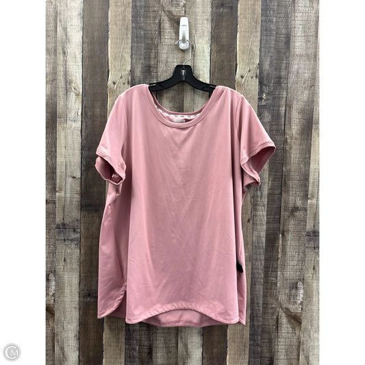Athletic Top Short Sleeve By Duluth Trading In Pink, Size: 2x