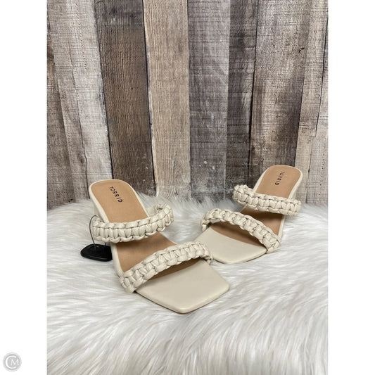 Sandals Heels Block By Torrid In Ivory, Size: 10