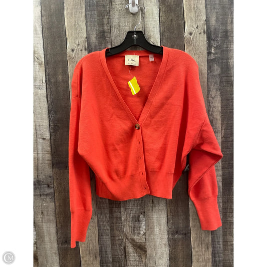 Sweater Cardigan By Elie Tahari In Orange, Size: S