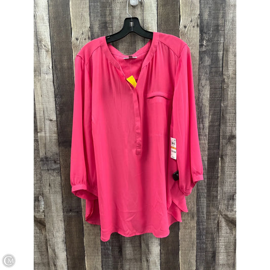 Top 3/4 Sleeve By Jm Collections In Pink, Size: 3x