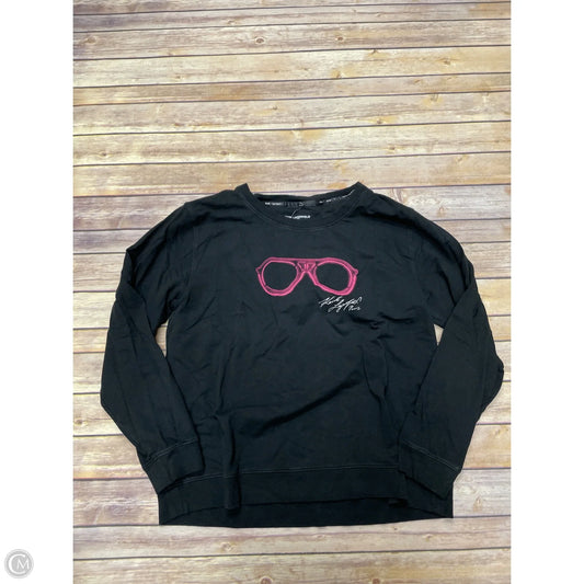Top Long Sleeve Designer By Karl Lagerfeld In Black, Size: Xl